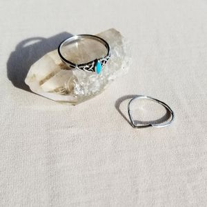 Sterling silver ring set